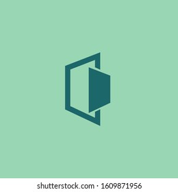 Premium door logo design. abstract door icon vector illustration