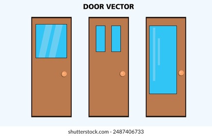 colección de diseño de Ilustración vectorial de puertas Premium.