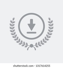 Premium download flat icon