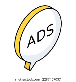 Premium download icon of ad chat 