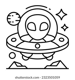 A premium download icon of alien 