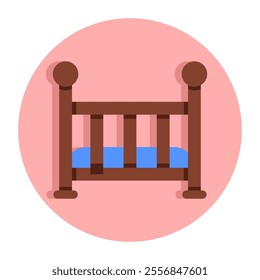 Premium download icon of baby crib