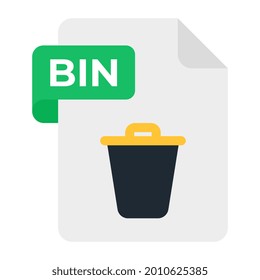 A premium download icon of bin file 