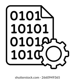 Un ícono de Descarga premium de configuración de archivos binarios
