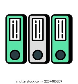 A premium download icon of binders