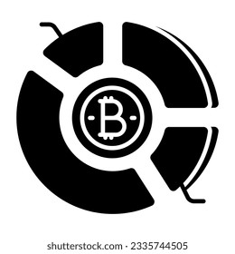 Premium download icon of bitcoin analytics 