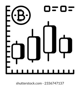 Premium download icon of bitcoin chart 