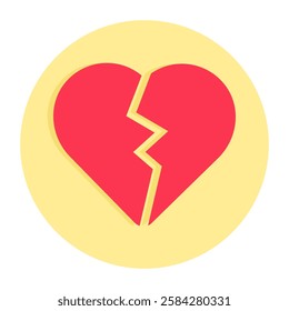 Premium download icon of broken heart