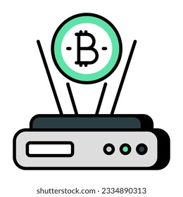 Premium download icon of btc projector 