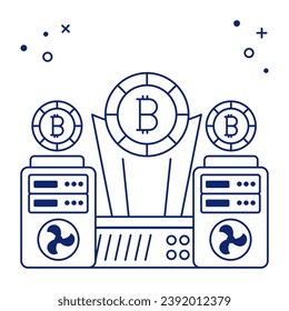 Icono de descarga premium del proyector btc 

