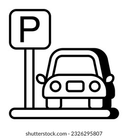 Premium download icon of car parking