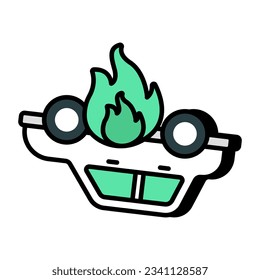 Premium download icon of car rollover