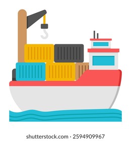 Premium download icon of cargo boat