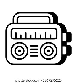 A premium download icon of cassette player