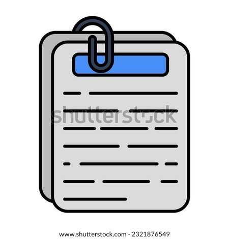 Premium download icon of clipped document 
