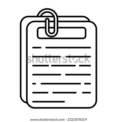 Premium download icon of clipped document 