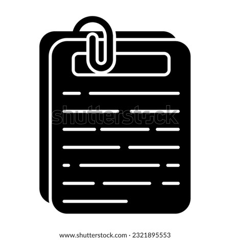 Premium download icon of clipped document 