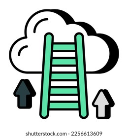 Premium download icon of cloud career 