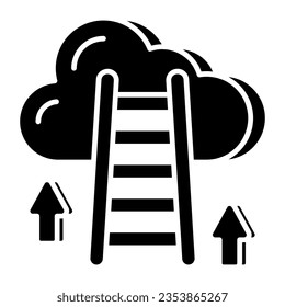 Premium download icon of cloud career 