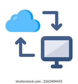Premium-Download-Symbol für Cloud-Computer