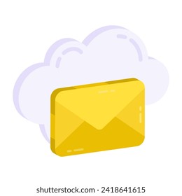 Premium download icon of cloud mail
