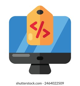 Premium download icon of coding tag