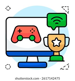 Premium download icon of computer game