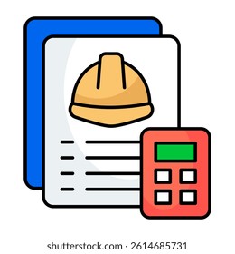Premium download icon of construction calculation