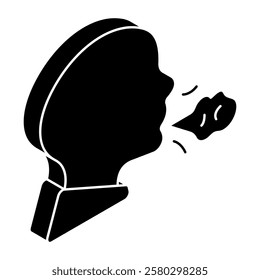 Premium download icon of cough