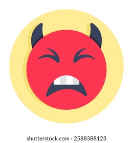 Premium download icon of demon face