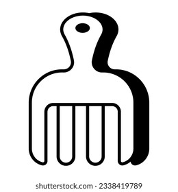 Premium download icon of detangling comb