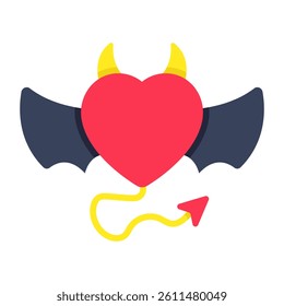 Premium download icon of devil love