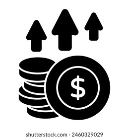 Premium download icon of dollar value increase
