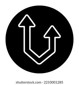 Premium download icon of double head upward arrows 