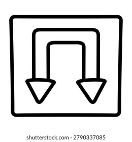 Premium download icon of doublehead downward arrows 