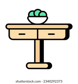 Premium download icon of drawer table