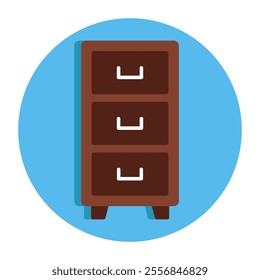 Premium download icon of drawer table