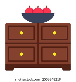 Premium download icon of drawer table