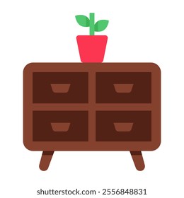 Premium download icon of drawer table