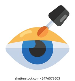 Premium download icon of eye makeup