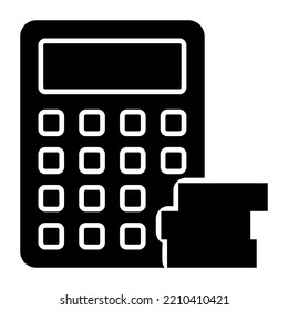 A premium download icon of financial calculation 