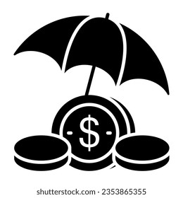 A premium download icon of financial insurance 