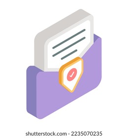 Icono de descarga premium de seguridad de carpetas
