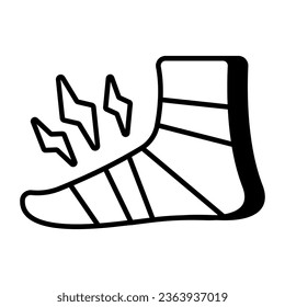 Premium download icon of foot bandage 