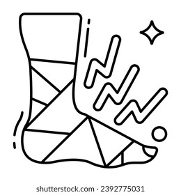 Premium download icon of foot bandage 