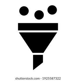 Un icono de descarga premium de embudo