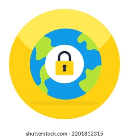 Premium download icon of global security 