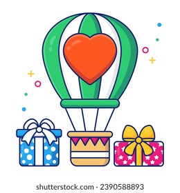 Premium download icon of hot air balloon 

