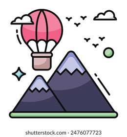 Premium download icon of hot air balloon