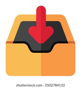 A premium download icon of inbox